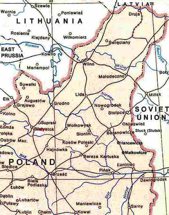 map of N-E Poland